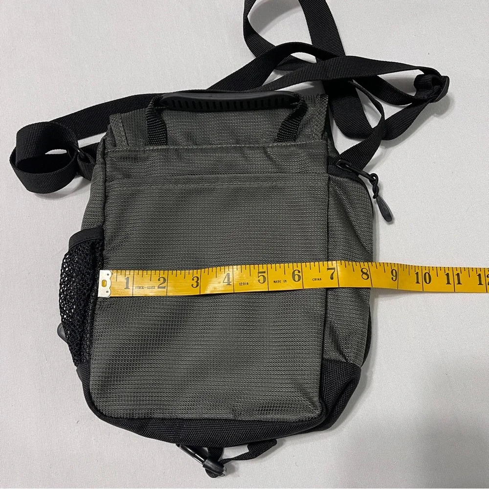 L.L. Bean Gray and Black Messenger Bag with Utilitarian Design